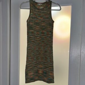 Sleeveless Multicolor Knit Mini Dress